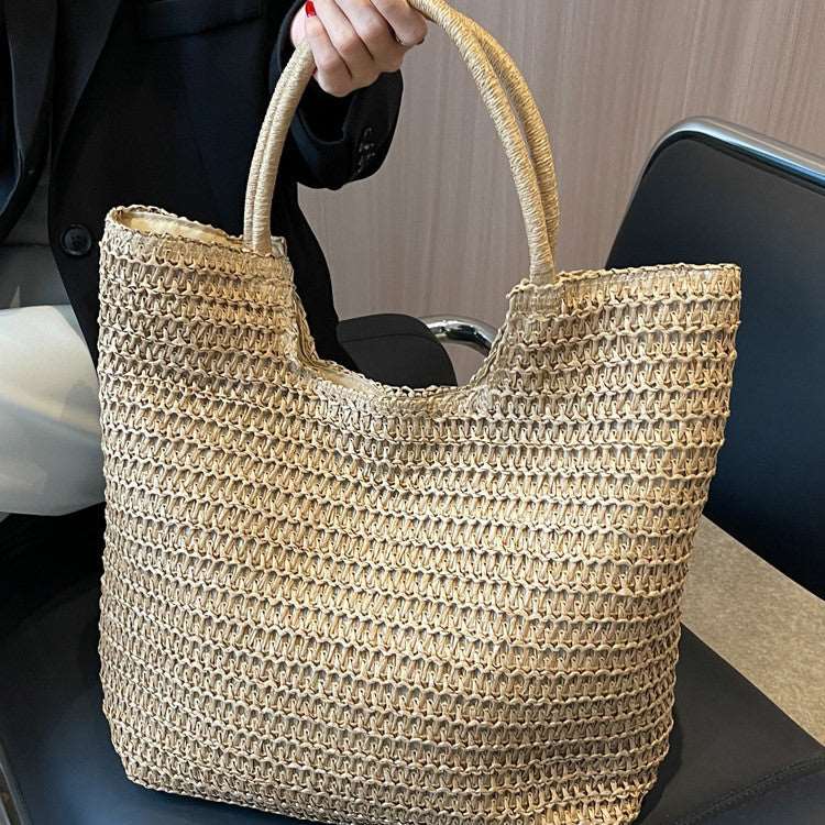 Canvas Single Shoulder Bag | Chic & Spacious Summer Tote - HalleBeauty